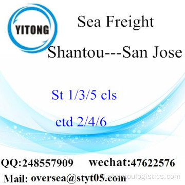 Shantou Port LCL Consolidatie Naar San Jose